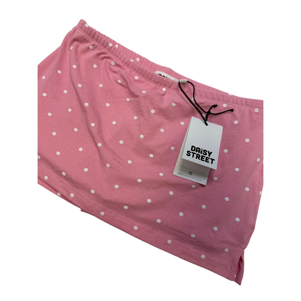 Pink Polka Dot Mini Skirt Size Small NWT Y2K